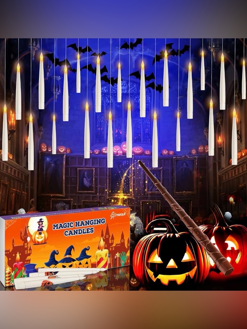 H01 Floating Candles with Wand Remote, 20 Pcs Magic LED Candles NEW